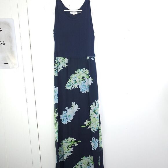 Calvin Klein Dress Womens XS Maxi Sleeveless Mixed Media Colorful Vacation - Picture 1 of 10
